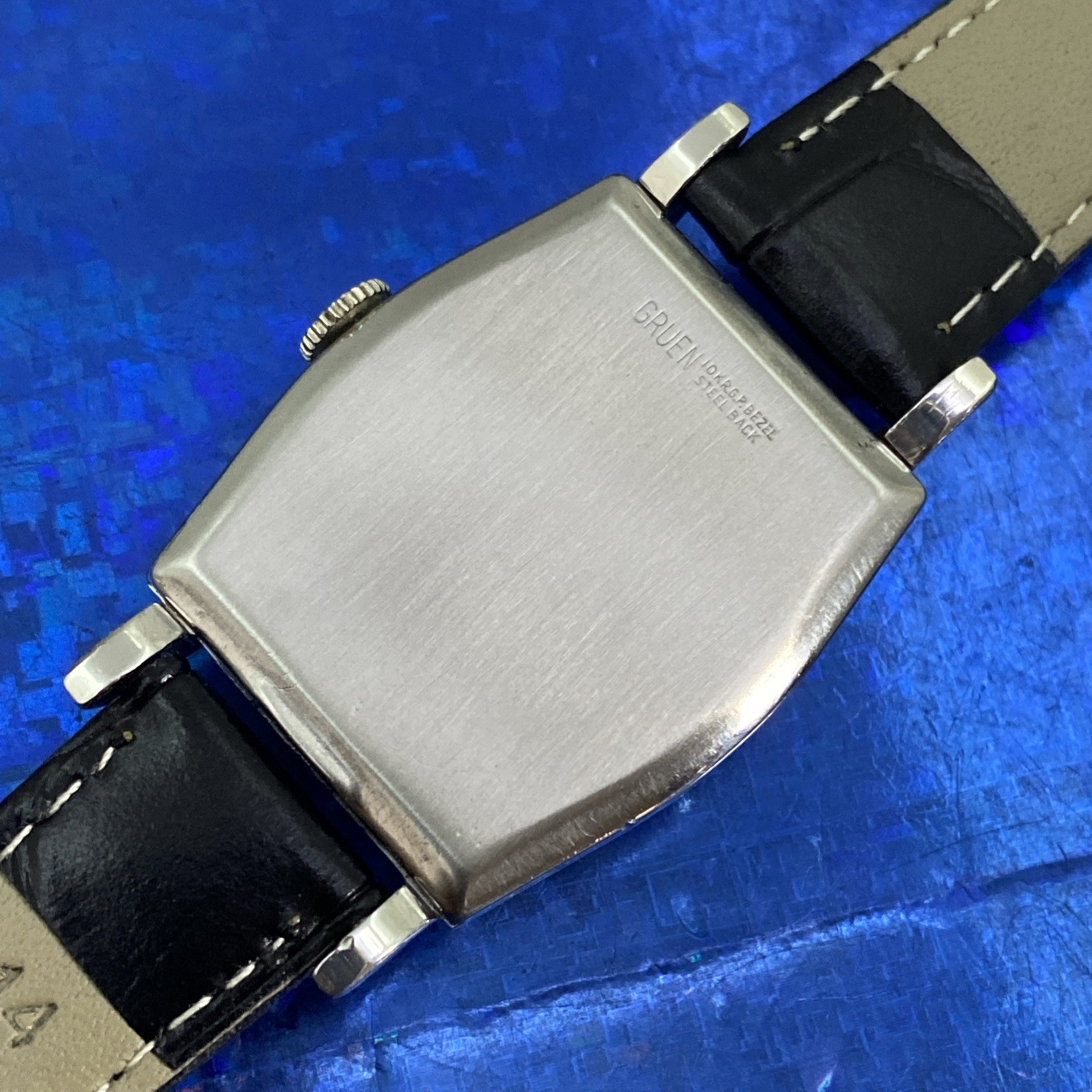 Vintage 1940’s Man’s GRUEN Veri-Thin Stunning Black Dial Fully Serviced WARRANTY