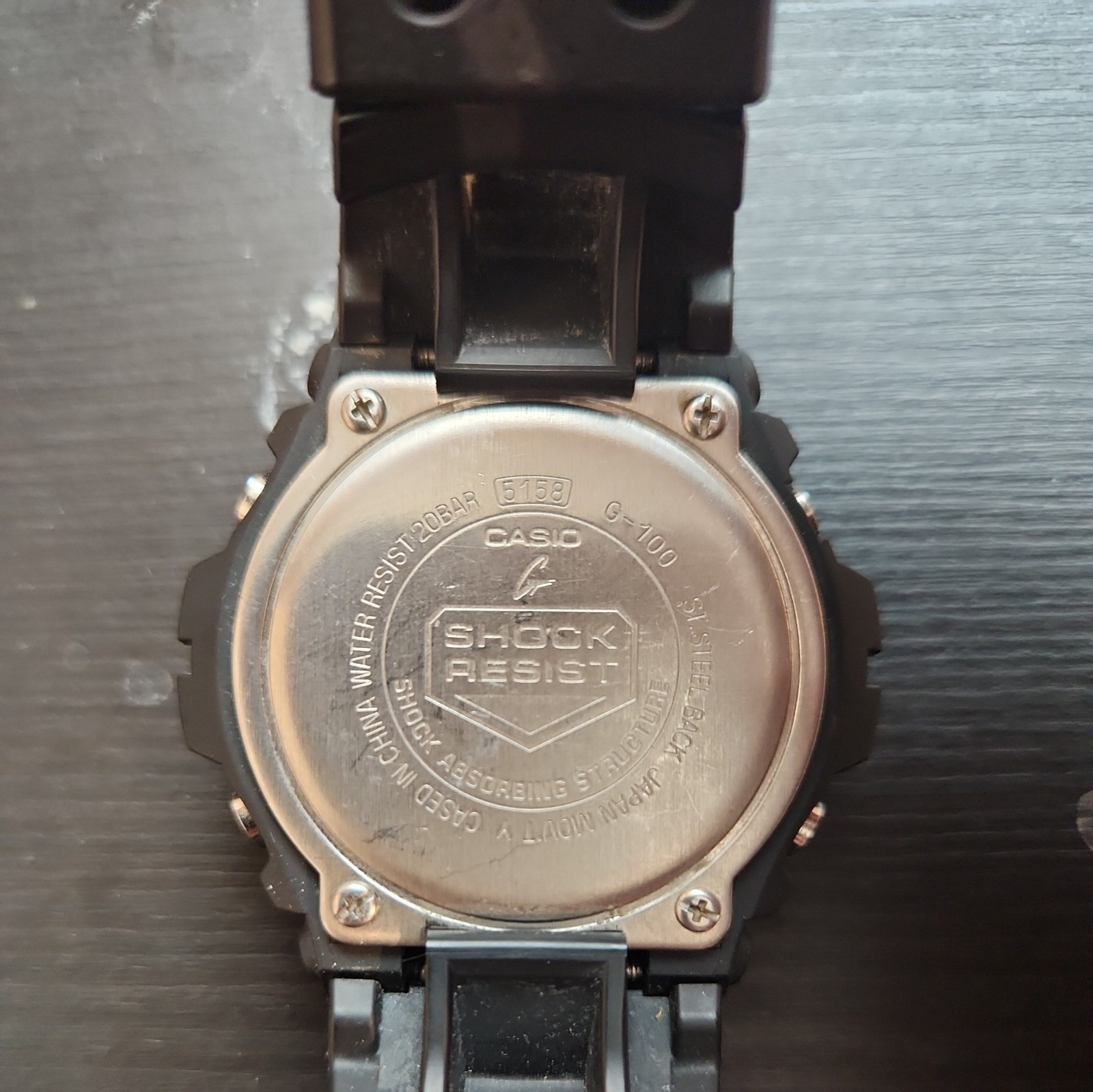 Casio G-Shock G100-1BV Analog Digital Black Red 200M Men’s Watch New