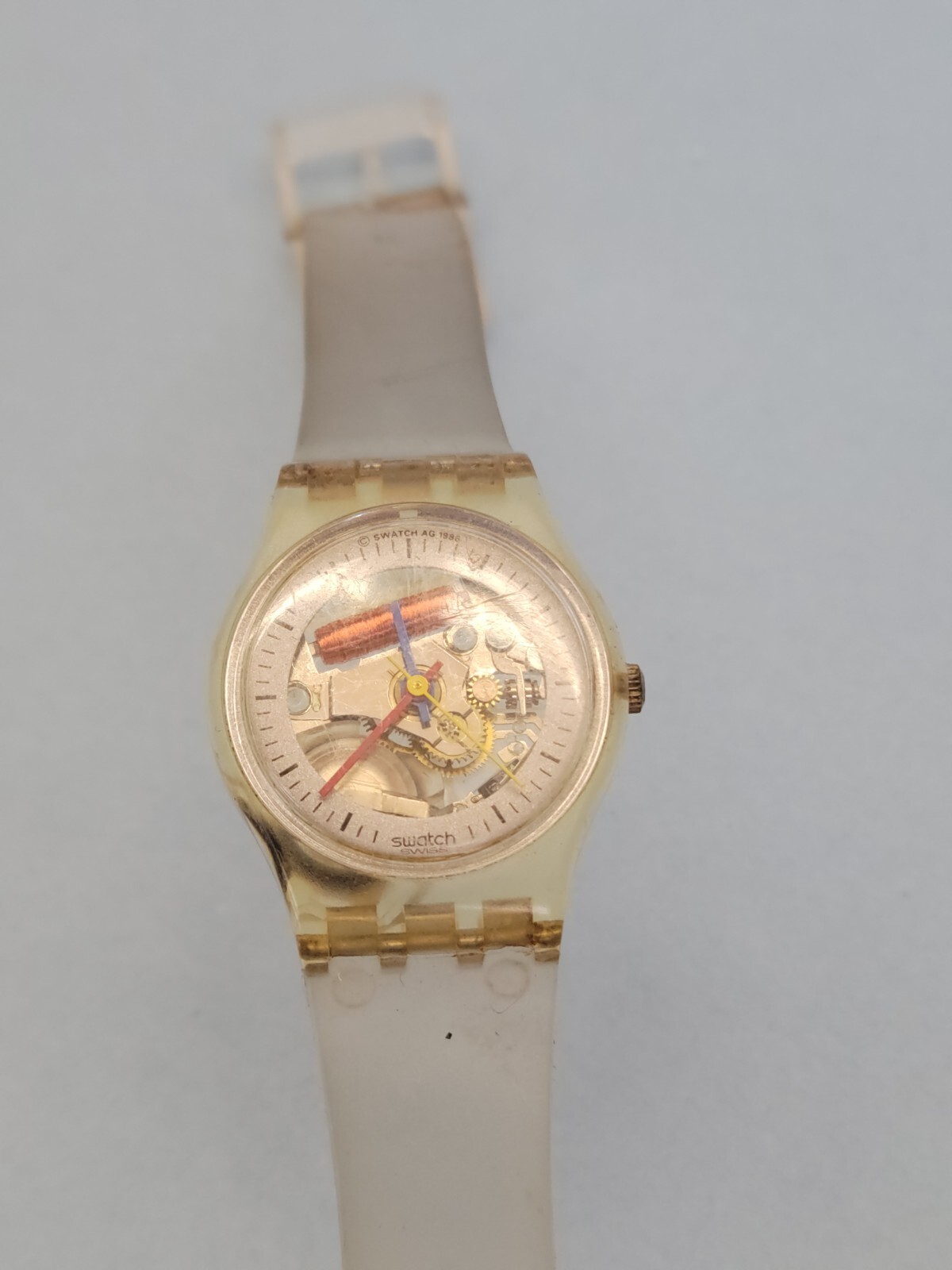 Vintage 1980’s Swatch Watch Clear Jelly Watch Ladies Watch