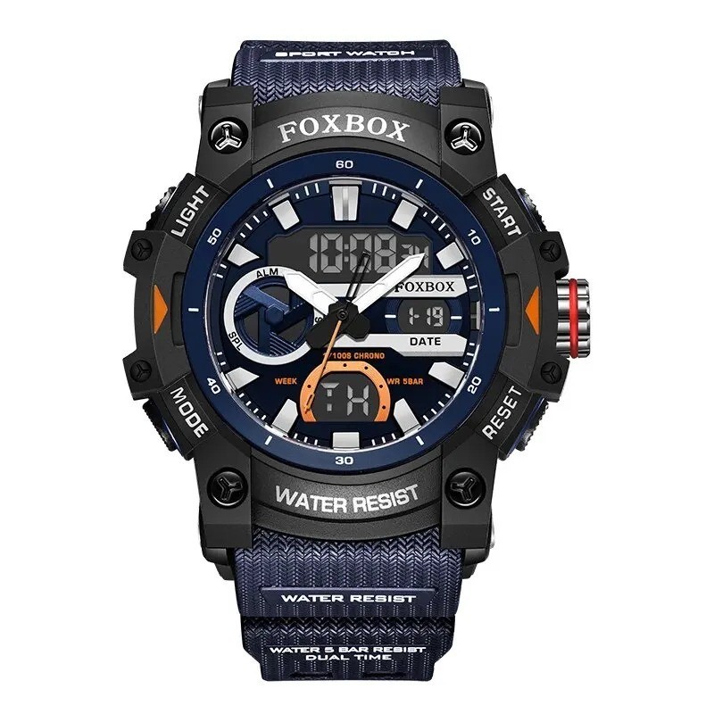 LIGE Men Digital Watch Luxury Fashion Dual Display Waterproof Sport Casual Wrist