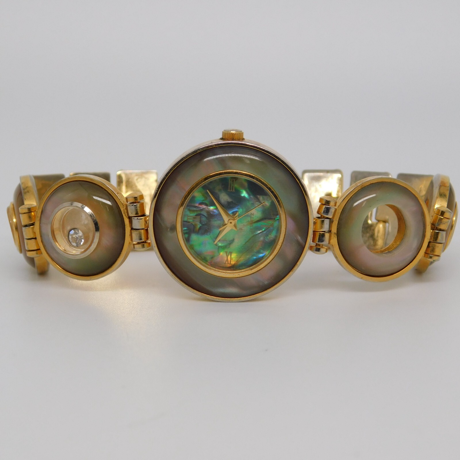 Mother-of-Pearl Dial Quartz Analog Women’s Watch New Battery Sz. 7″