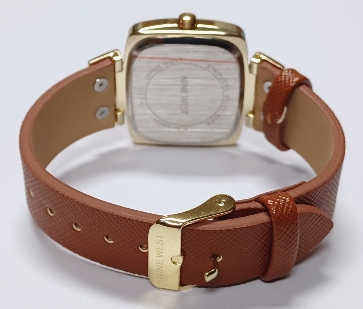 Nine West Women’s Watch PC21J Gold Tone Rectangle Quartz NW2846 Japan Working