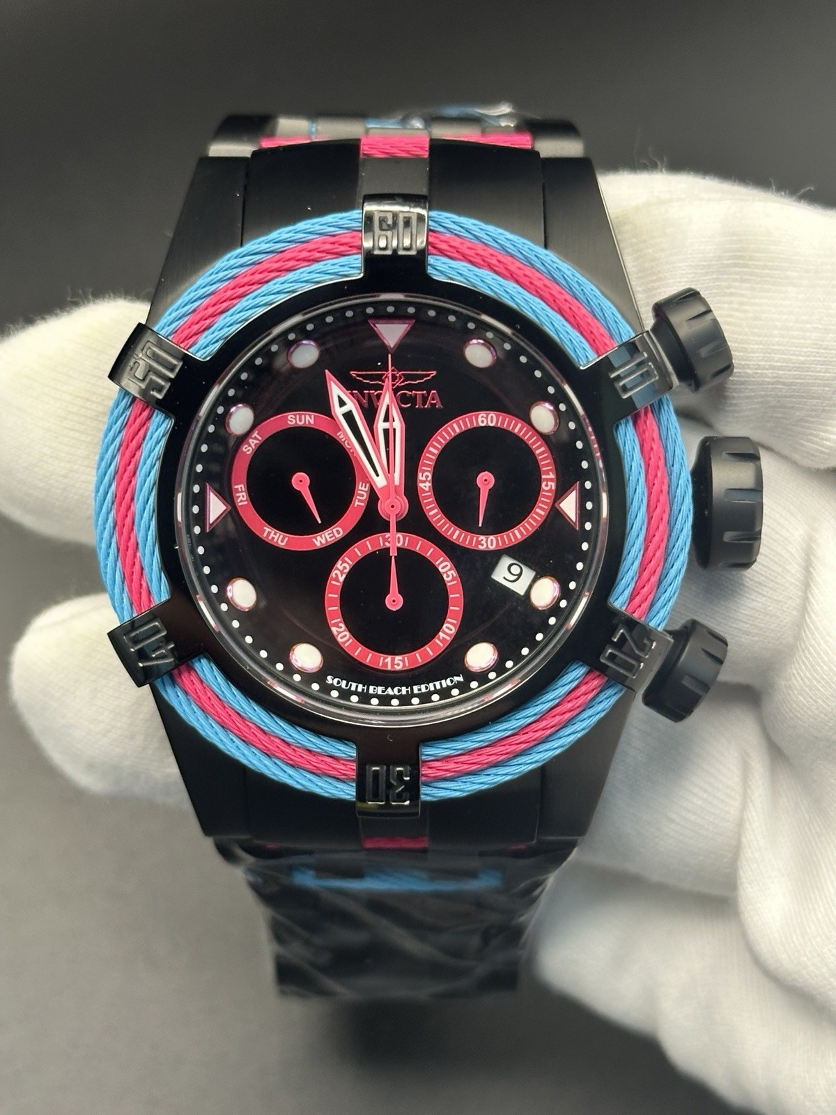 NEW Invicta Bolt South Beach 48605 53mm Chrono Swiss Ronda Z60 Quartz Watch