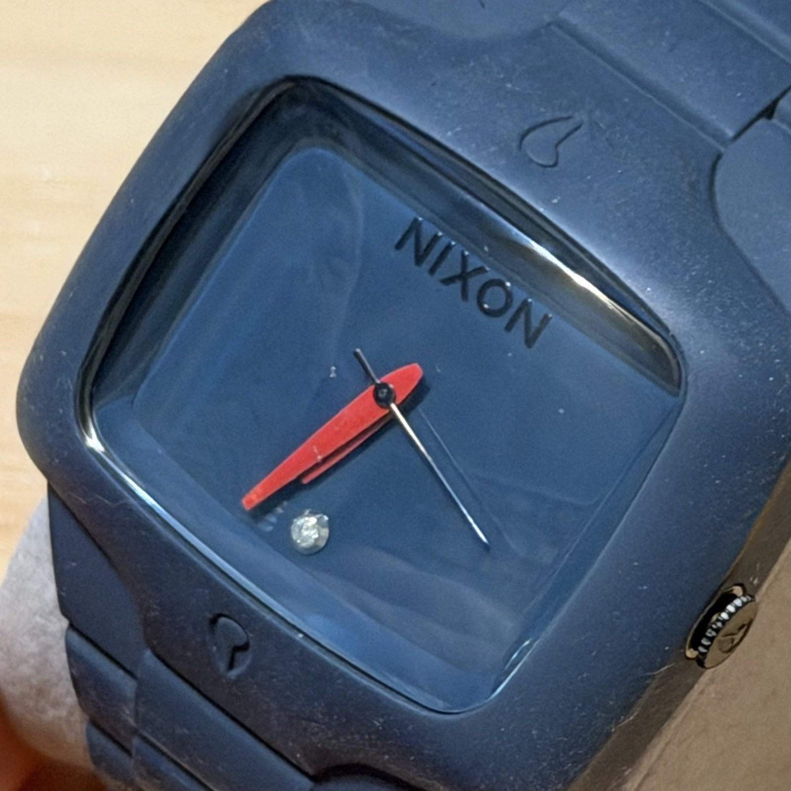 Nixon The Rubber Player Yes It’s Real GUNSHIP Blue Men’s Analog Surf Watch RUNS