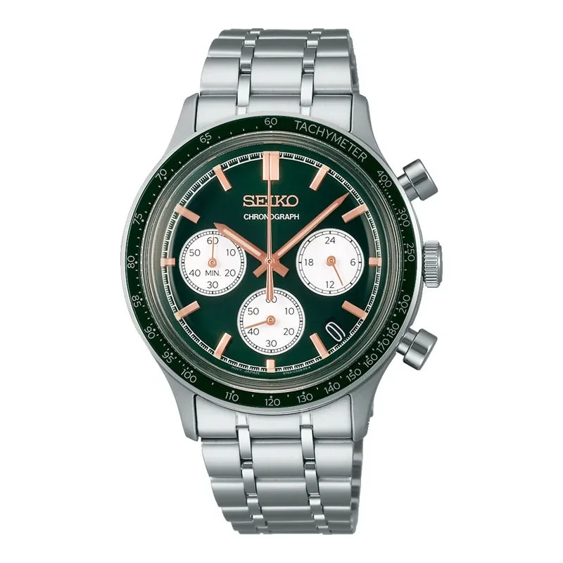 Seiko Chronograph SSB481P1 Discover More Reverse Panda Green Dial