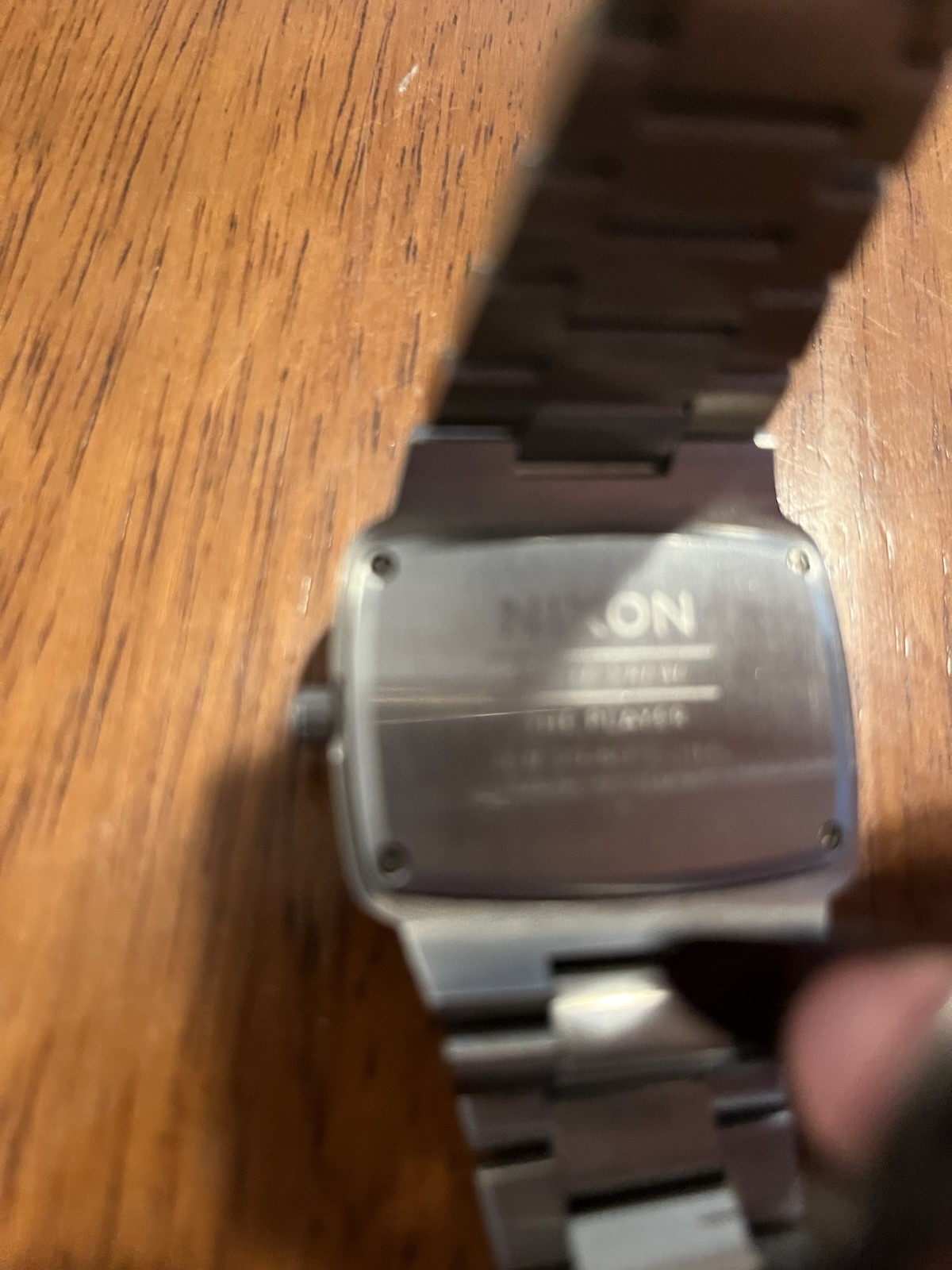 Nixon Player Stainless Steel Analog Watch Blue Sunburst Dial Square Case