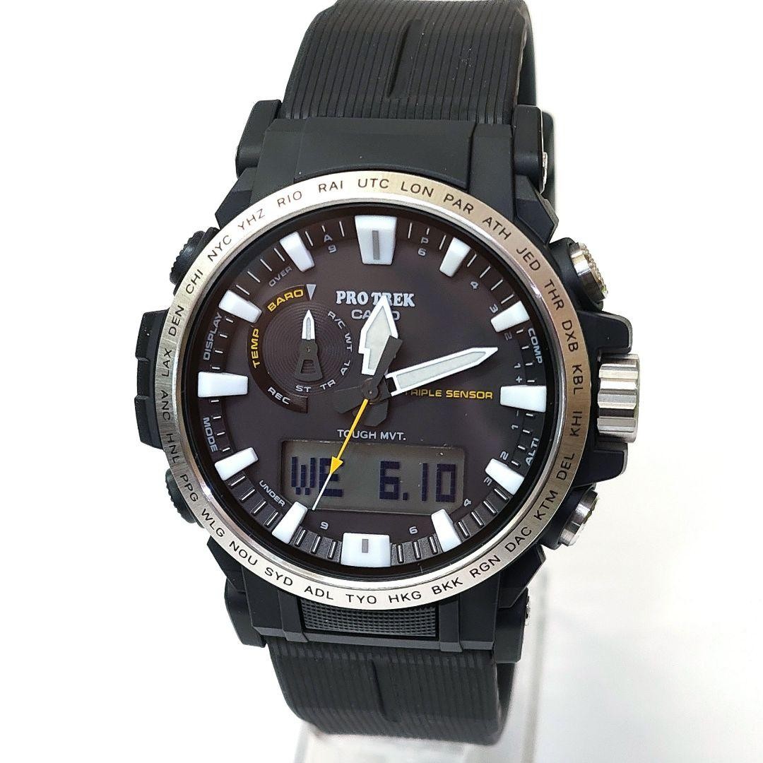 Casio PRW61 1AJF Watch Pro Trek Triple Sensor Solar Digital Analog Timepiece