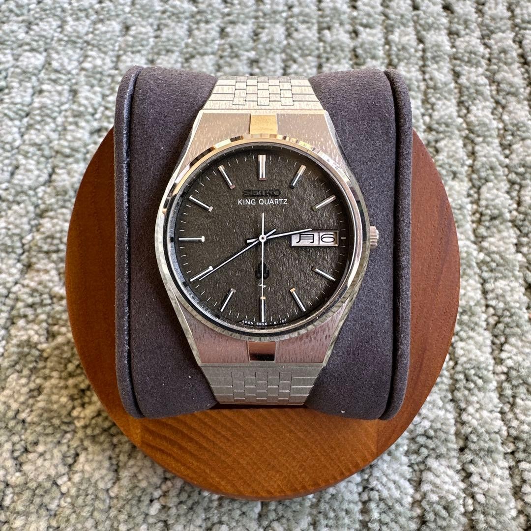 SEIKO King quartz watch dead stock class 5856-8090 in operation Safe packing!