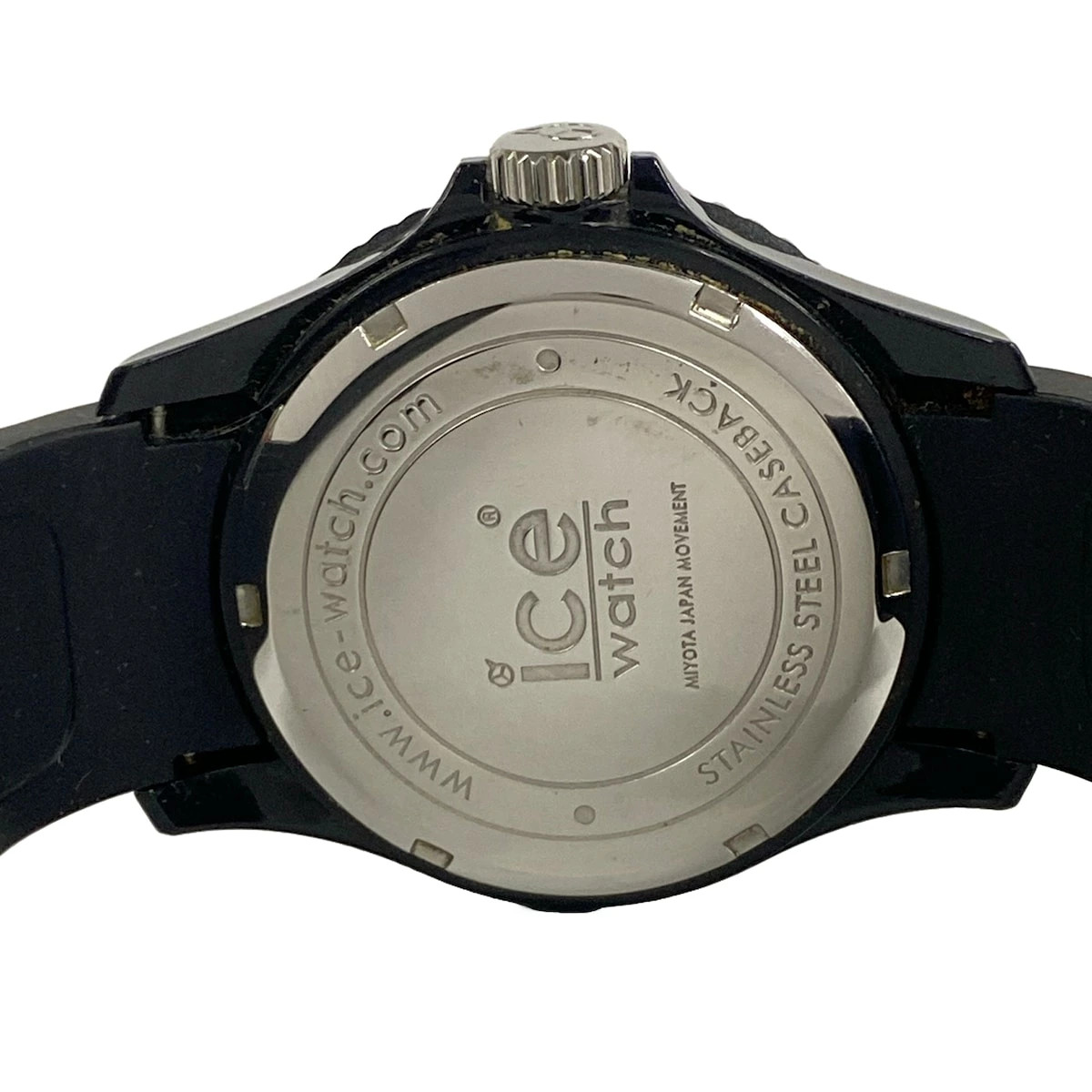 [A1R] Used Ice-Watch Watch Rotating Bezel Black Polymer Sport Watch [w8s]