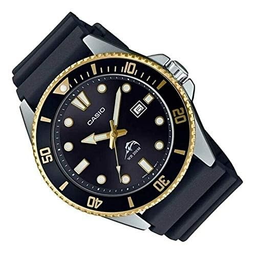 Casio Men’s Diver-style quartz resin belt black MDV-106G-1AVCF