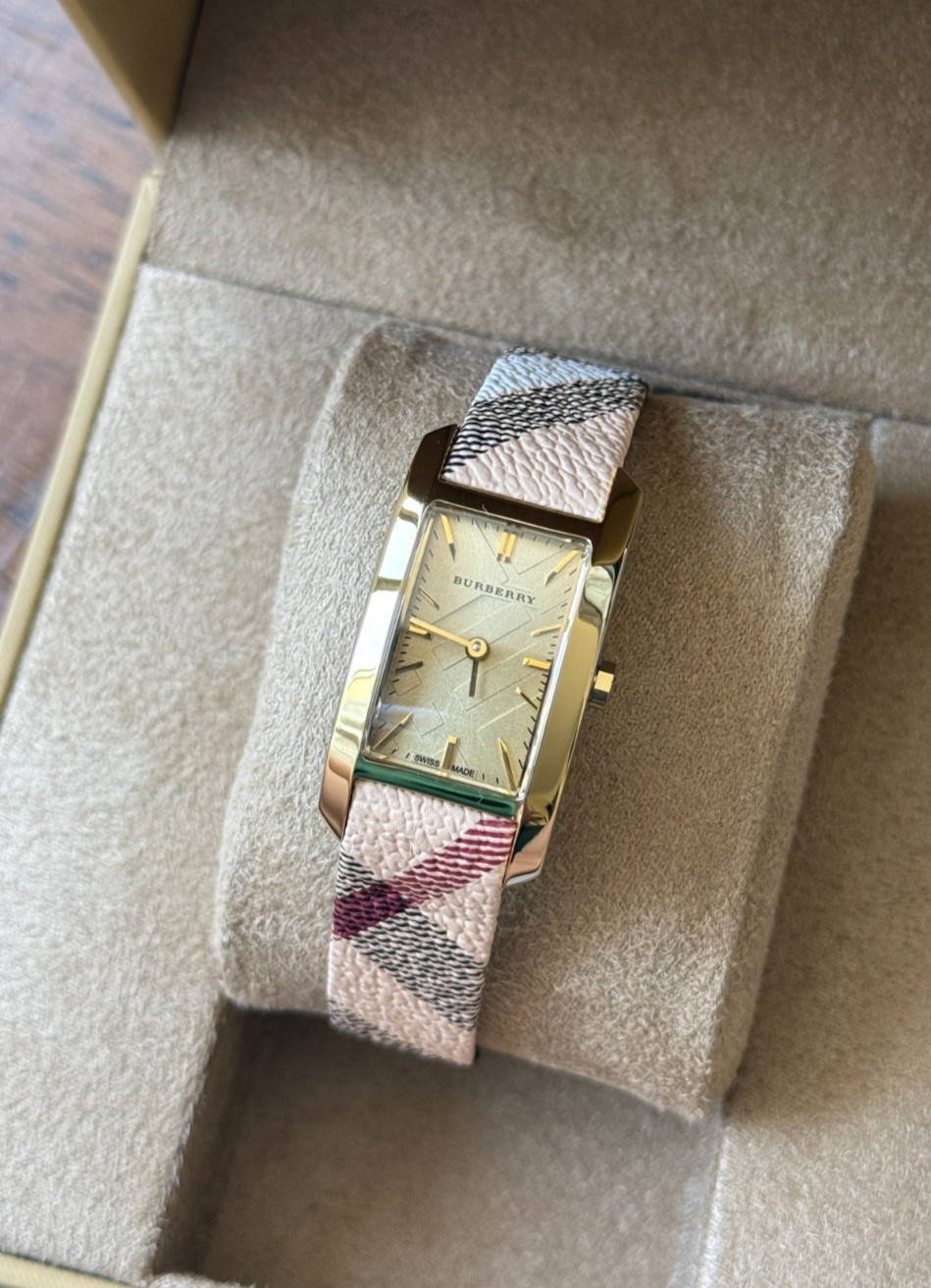 Burberry BU9509 The Pioneer Champagne Textured Dial Analog Fashion Women’s Watch