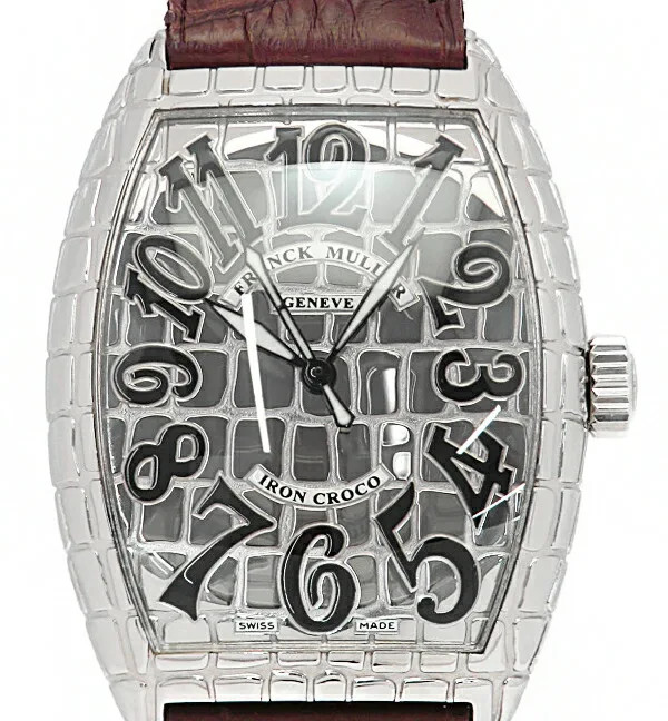 FRANCK MULLER Tonau Curvex Iron Croco 7880 SC IRON CRO Automatic 50mm Box Silver
