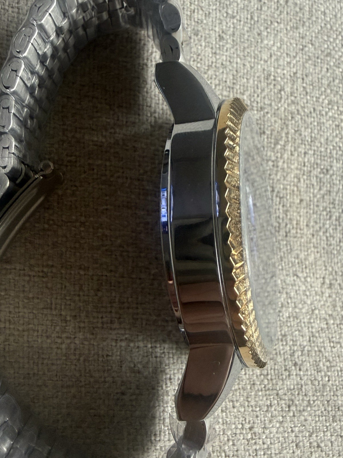 Stauer Urban Blue Cobalt Men’s Two Tone Jubilee Bracelet Quartz Watch