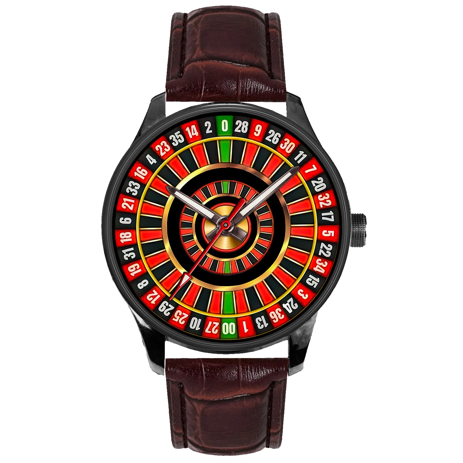 American Style Las Vegas Roulette Wheel Solid Brass Casino Gambling Watch