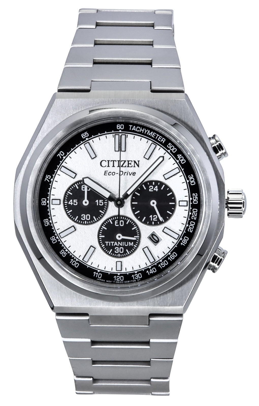 Citizen Zenshin Chronograph Silver Dial Eco-Drive CA4610-85A 100M Men’s Watch