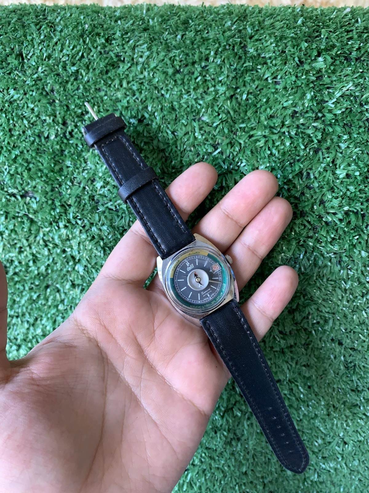 Dalil Special Automatic Islamic Compass Vintage Watch Swiss Made Date 34mm Men