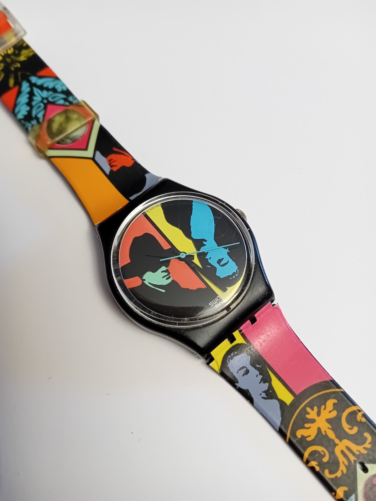 Swatch Gent New Coloured Love GB122 1988 Vintage 90s Wrist Watch NOS
