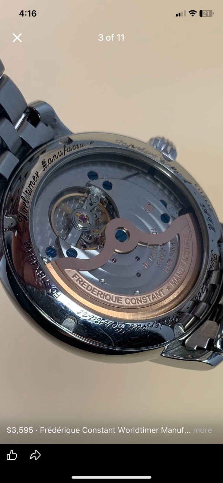 Frédérique Constant Worldtimer Manifacture Automatic FC718X4H4/6 Box&Papers
