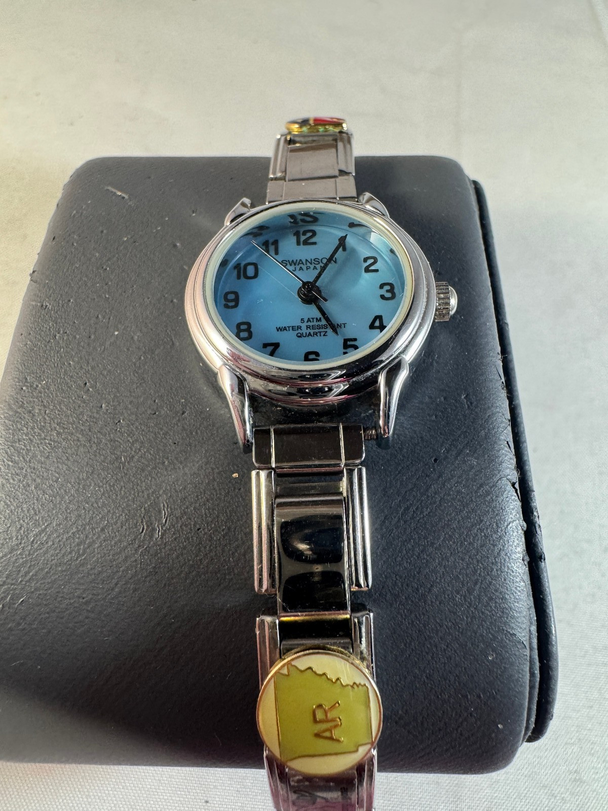 Vintage Swanson stretch charm bracelet watch, Miyota 2035-Sr626Sw