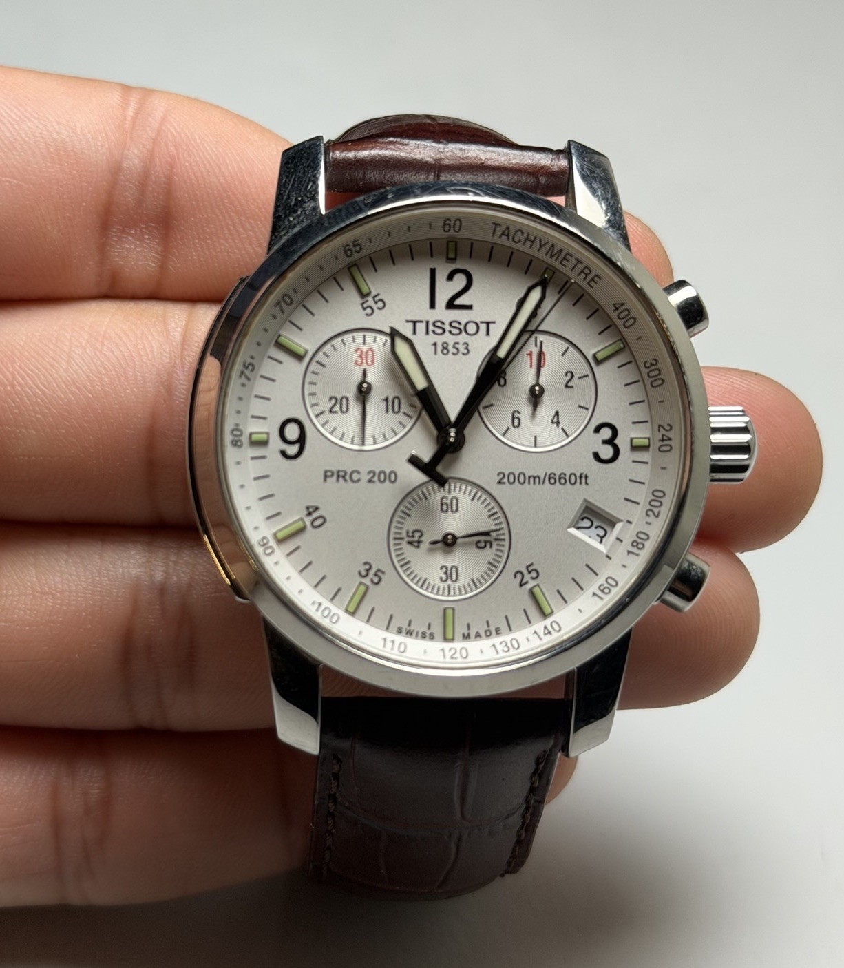 Tissot PRC 200 Chronograph White Dial Quartz Men’s Watch T461 white 200m 40mm