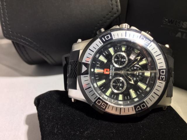 Swiss Military Calibre Men’s Hawk Chronograph Black Textured Dial Watch
