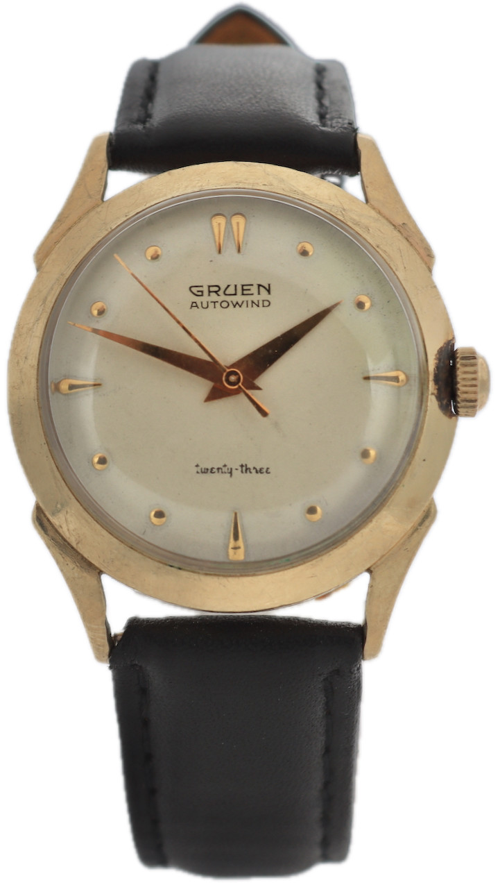 Vintage Gruen 930SS-935 23 Dress Men’s Automatic Wristwatch 930SS Steel & 10k GF
