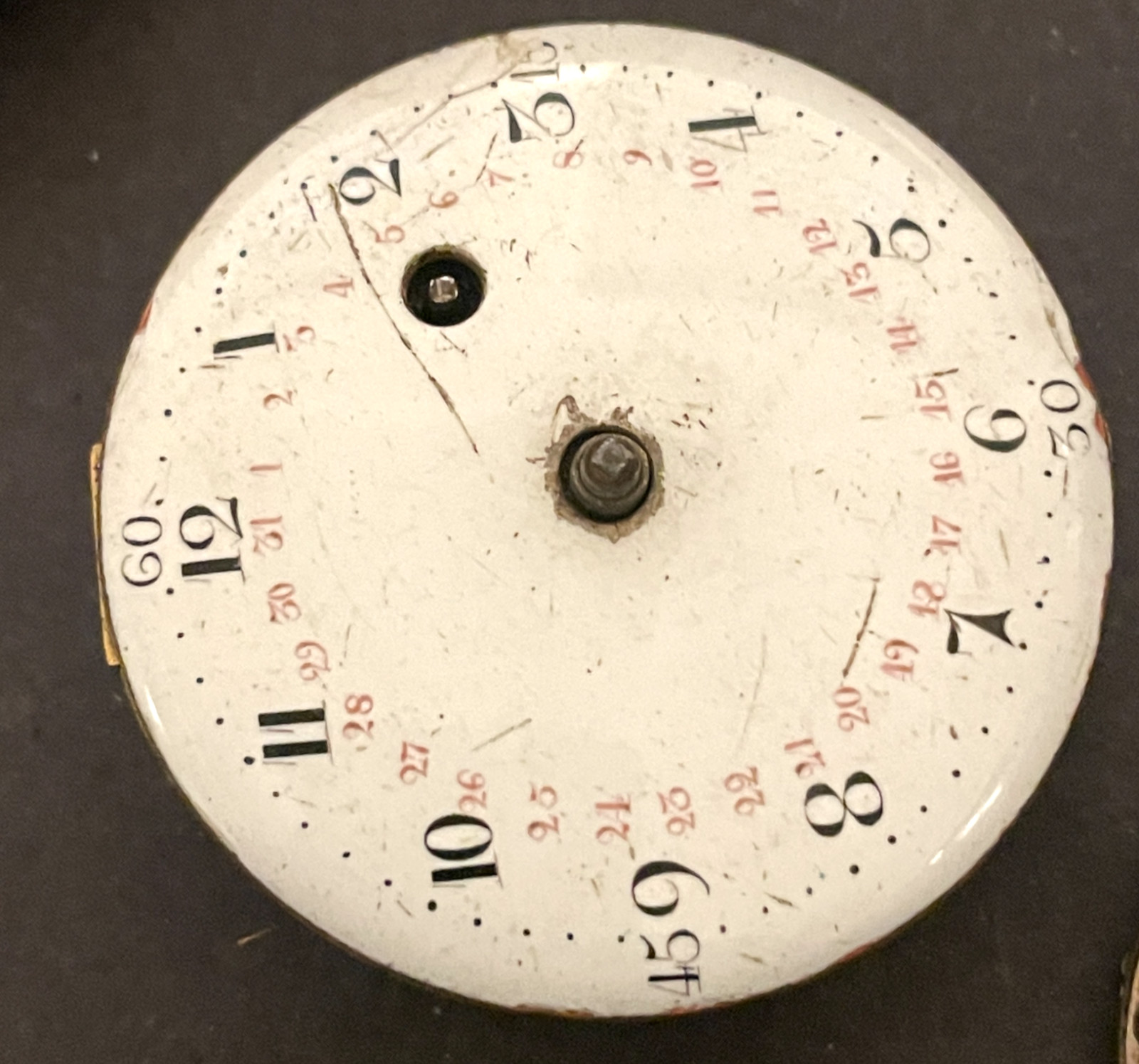 Antique Mathew Fortner Verge Pocket Watch Movement Parts Pointer Date 16s 42.2mm