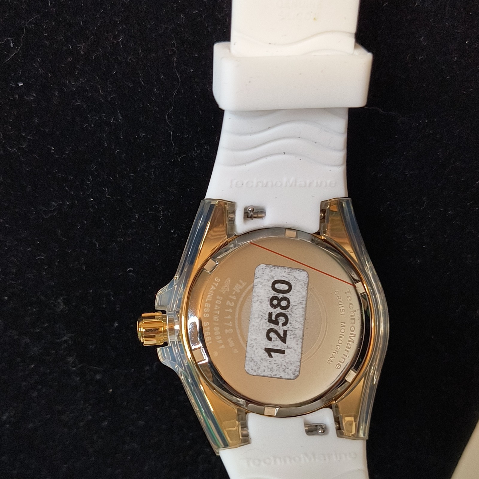 TechnoMarine Cruise Quartz 200m Gold/Clear Case Day-Date 40mm White Strap Box