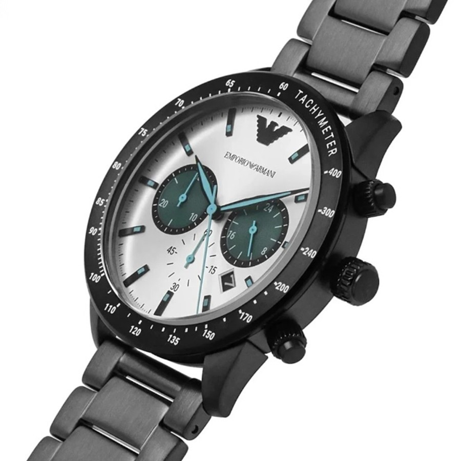 Emporio Armani AR11471 Black Chronograph White Dial Men’s Watch