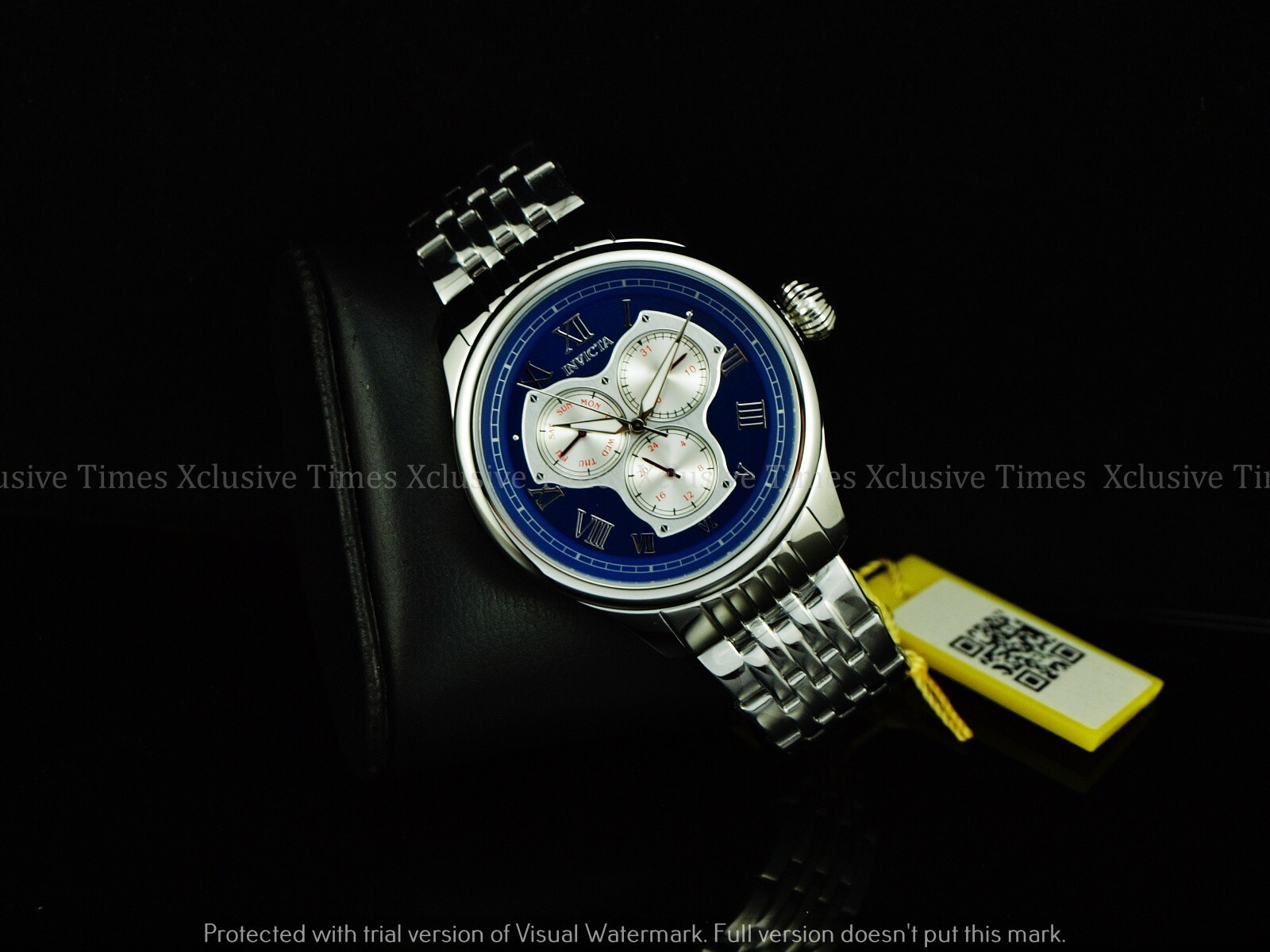Invicta Men 45mm Vintage Mirror High Polished MultiFunction SS Bracelet Watch