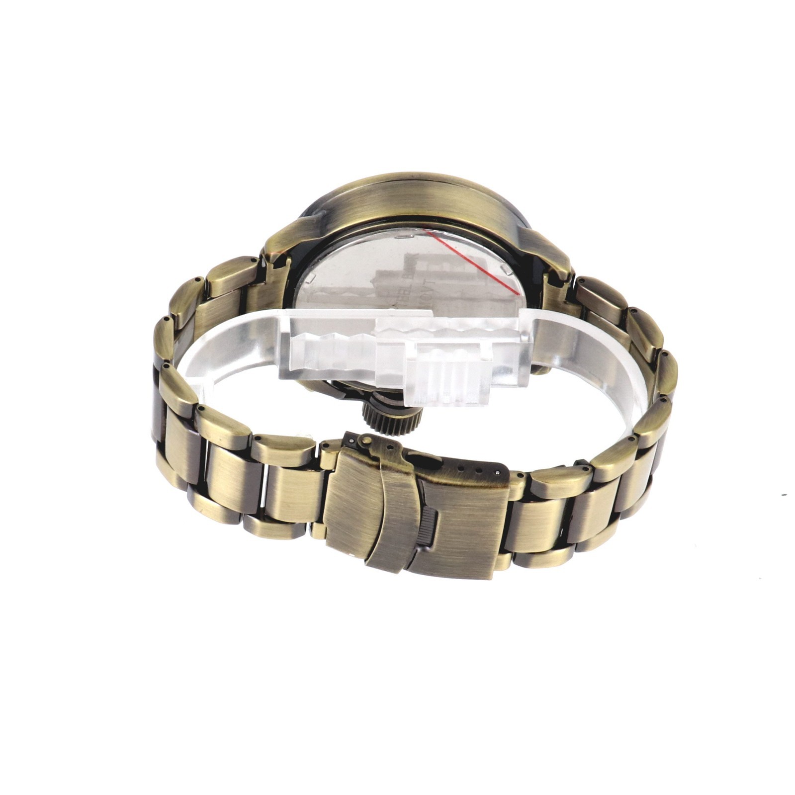 Venus collection Men’s Oversize Watch & Crown Brass Finish Metal Band 46mm