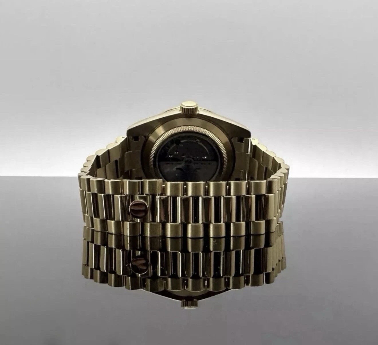 Custom 40mm Gold President Champagne Dial Style Mod Watch w/ 8285 Automatic