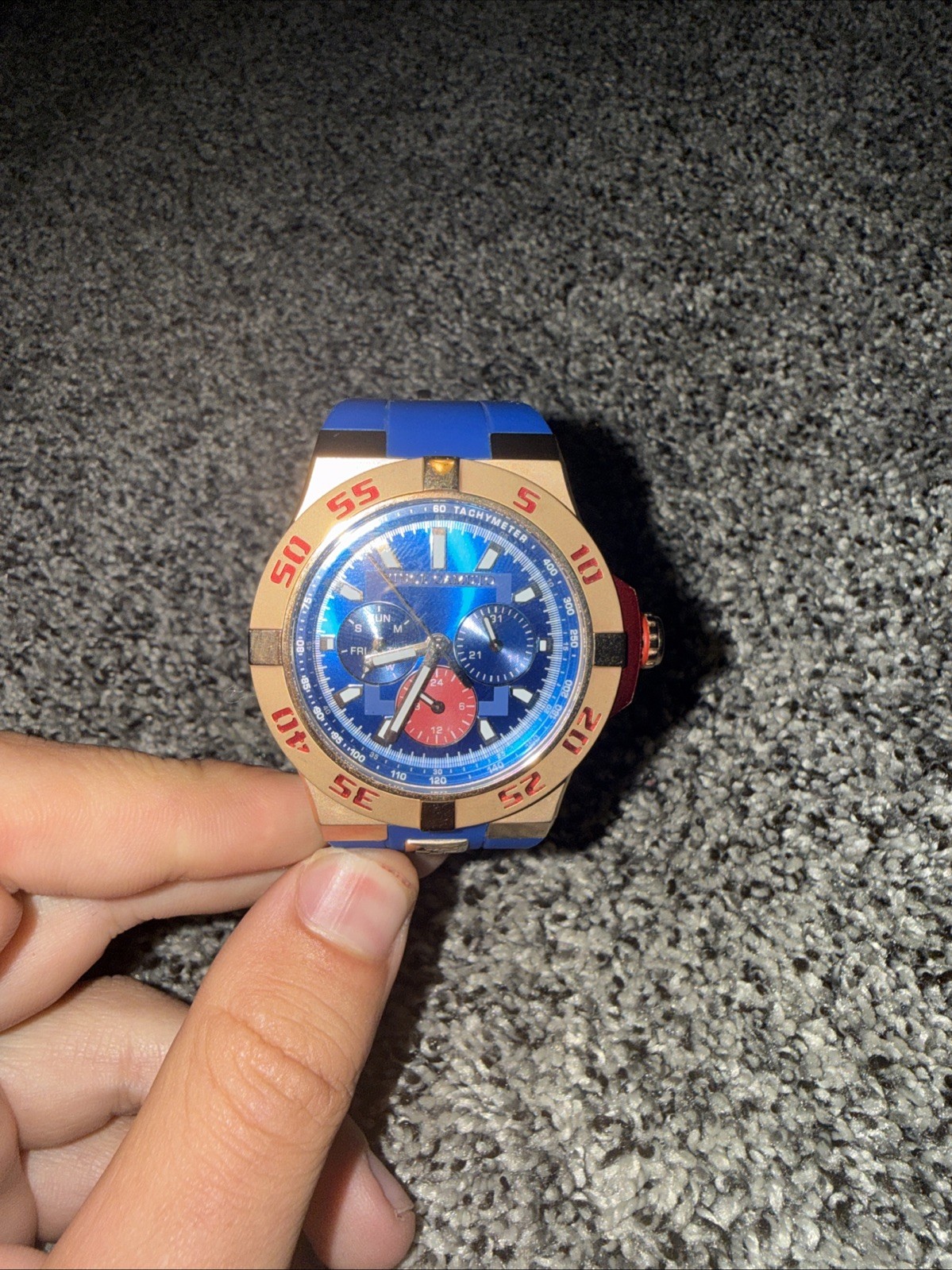 Vince Camuto Vc/1010BLRG Men’s Watch The Master Stainless Steel Blue rose-gold