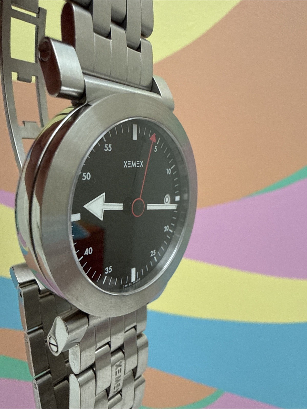Vintage Swiss Xemex 37mm Offroad Quartz Excellent Condition 1 Jewel Ronda Mvmnt