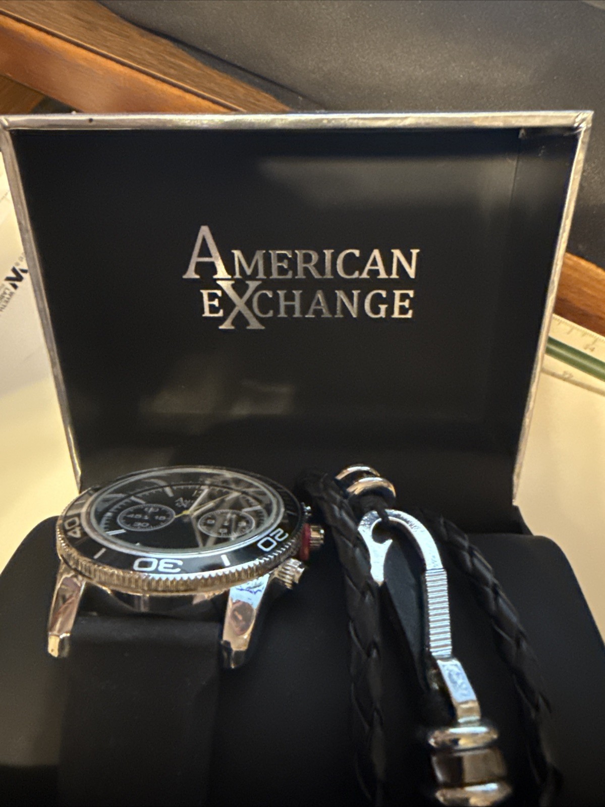 american exchange watch Quartz item #381 In Box With Strap Bracelet