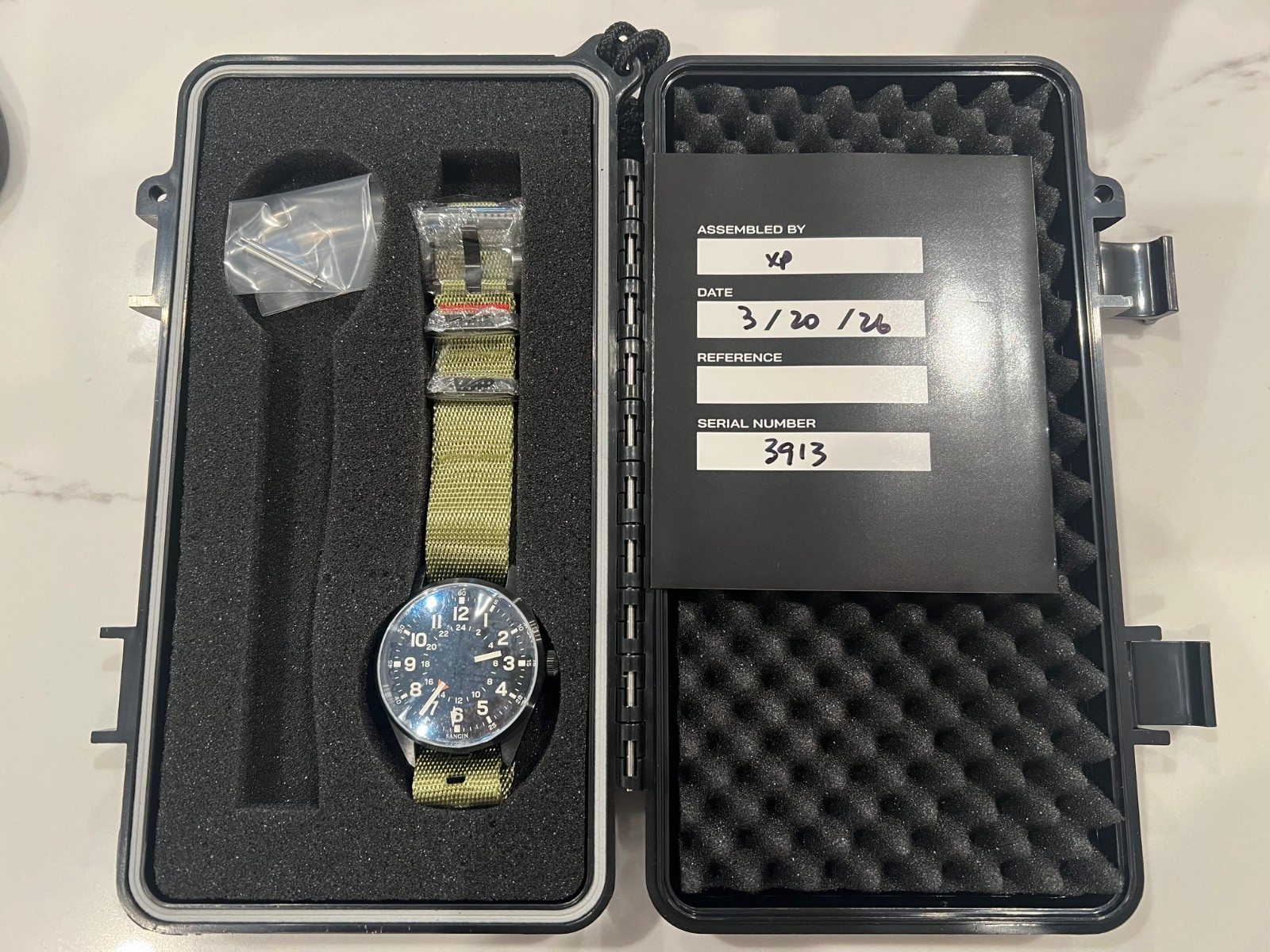 Sangin Instruments Overlord Watch DLC Brushed – NEW – Fast Ship!