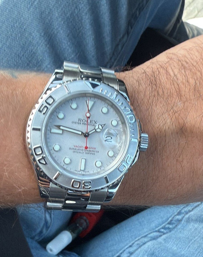 Rolex Yacht-Master 16622 Grey Rhodium Dial Platinum / Steel 40mm Men’s Watch