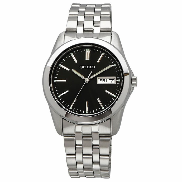 SEIKO SELECTION SCXC013 Stainless Steel Silver Analog Quartz Watch Black Dial