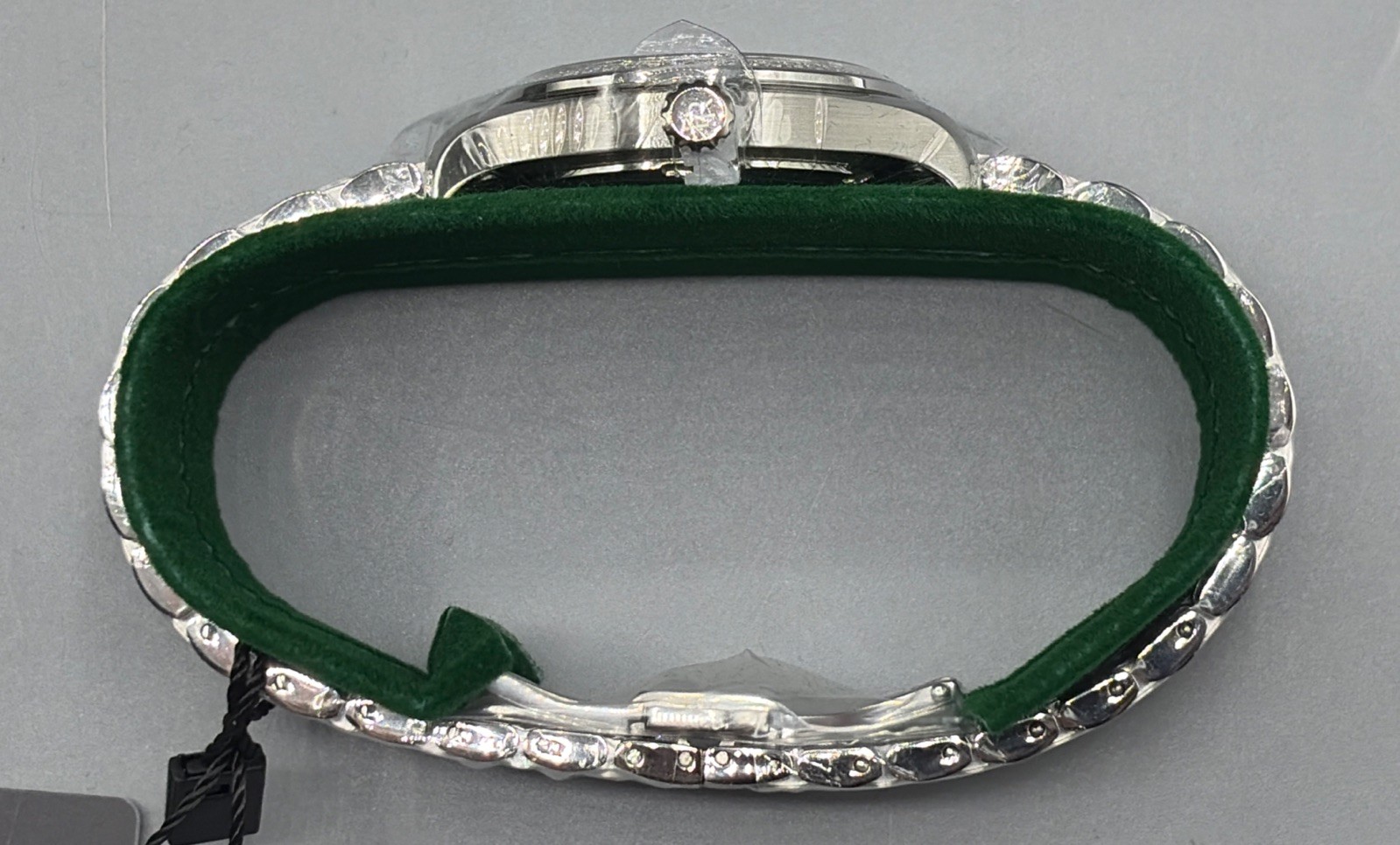 Paul Rich Crystelle Womens Watch 32mm Silver Black Dial Crystal Bezel