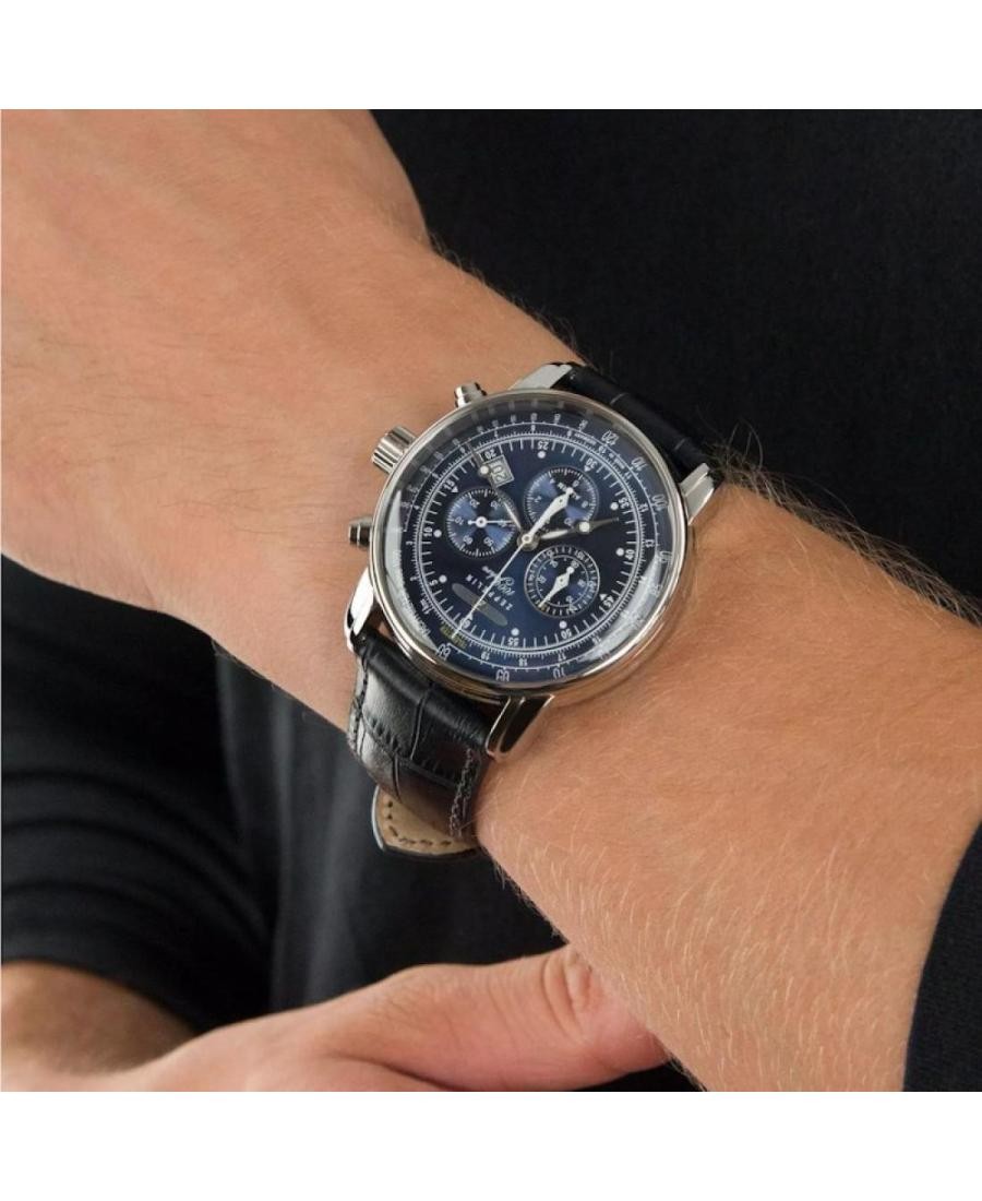 ZEPPELIN Men Analog Quartz Casual Watch Classic Dress Blue Dial Waterproof Round