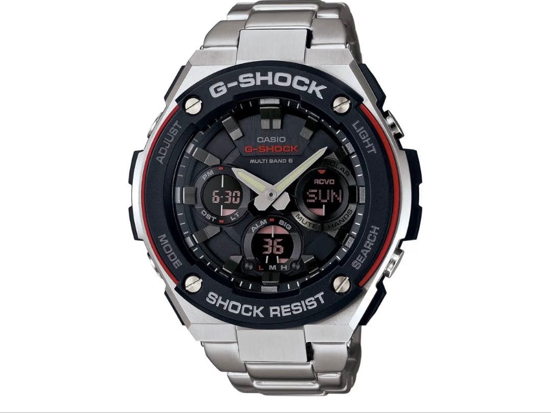 CASIO G-SHOCK GST-W100D-1A4JF Analog-Digital Solar Watch Men’s Rugged Used Japan