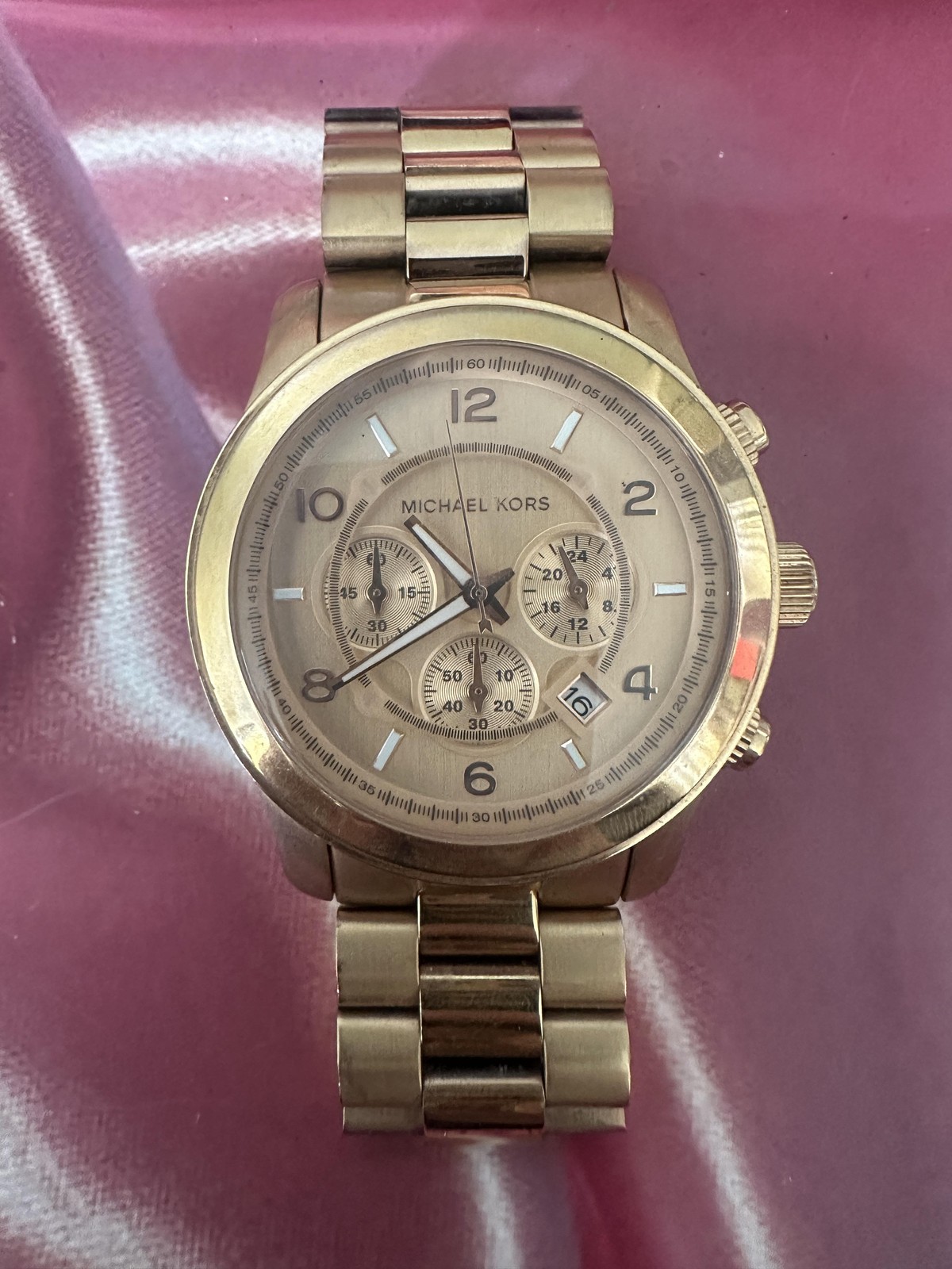 Michael Kors Runway Chronograph Rose Gold Tone Quartz Watch MK-8096