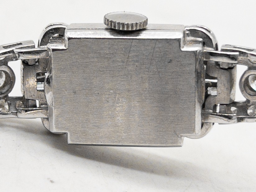 Vintage $14000 Tiffany & Co 14k White Gold Platinum 2ct Diamond Ladies Watch 28g