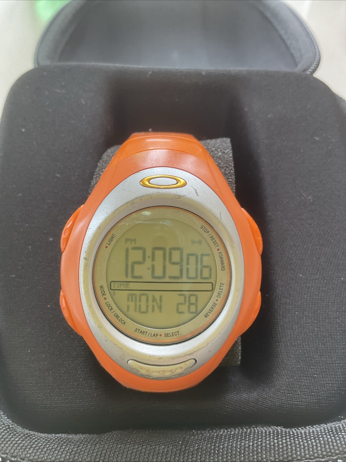 Orange Oakley D1 Digital Workout Watch