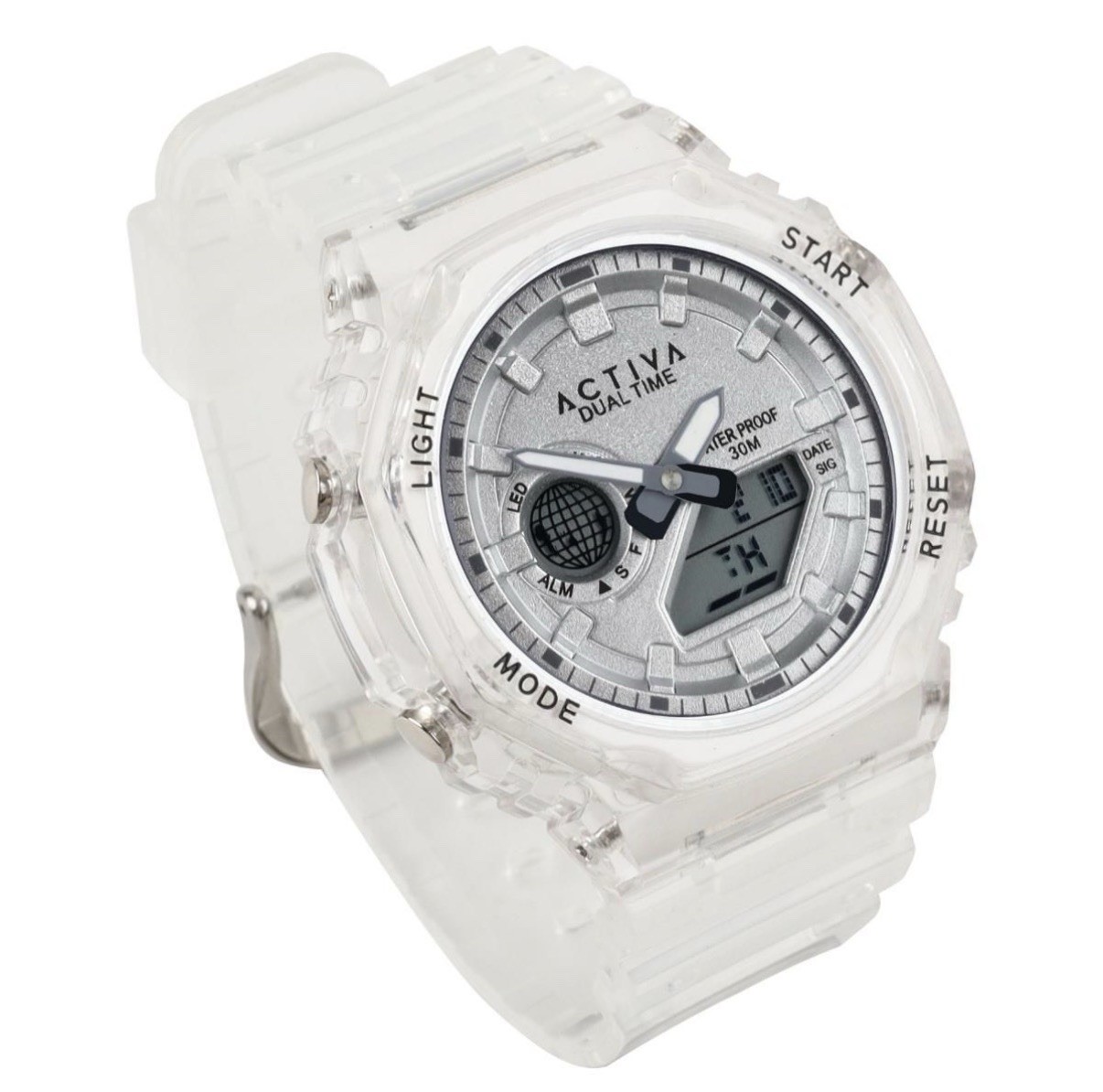 Activa Recon X Dual Time Analog-Digital Quartz Clear