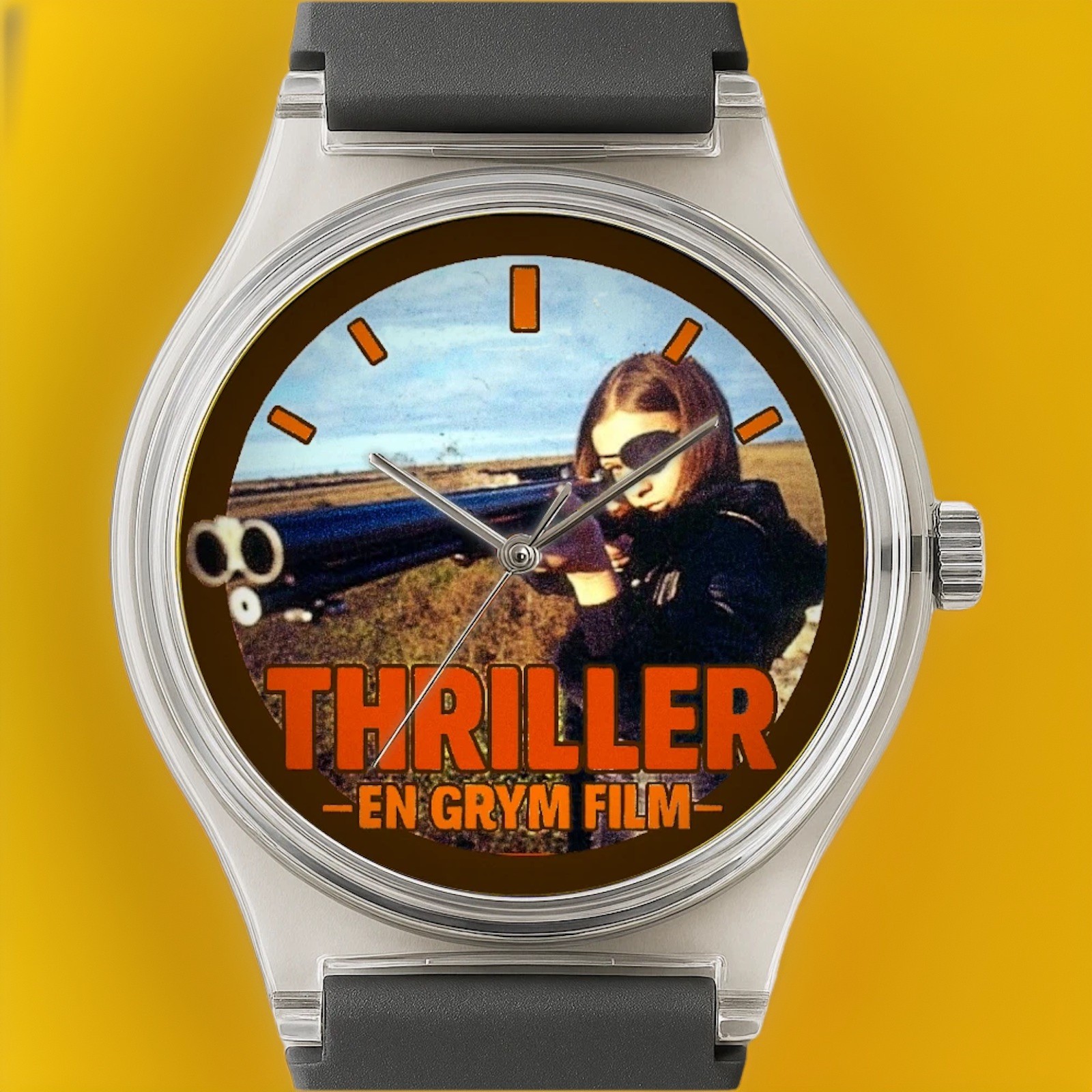 THRILLER En Grym Film They Call Her One Eye Cruel Picture Art Watch Wristwatch