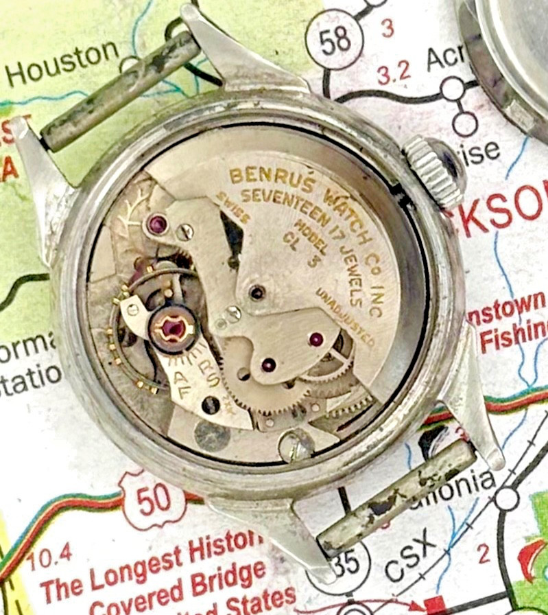 Vintage Benrus Self Winding Boys Wristwatch 17 Jewel Swiss Automatic Runs