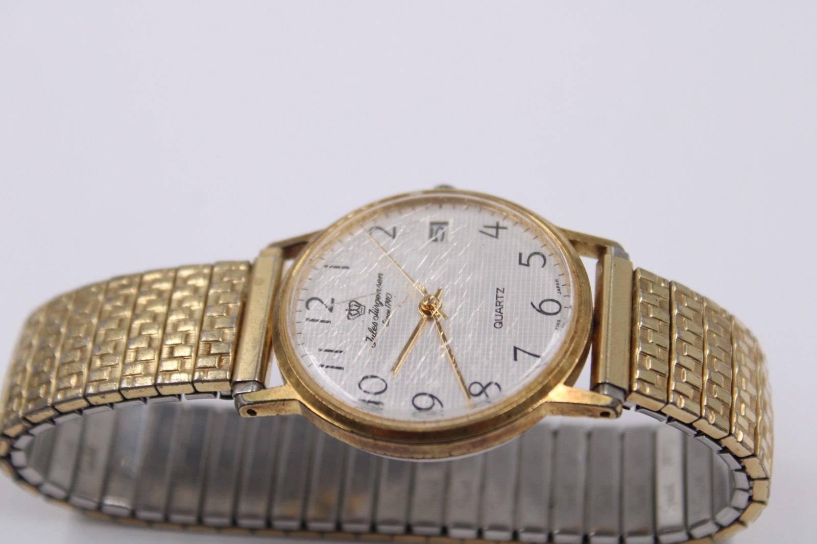 Jules Jurgensen Since 1740 Wrist Watch Tested 4488 Flex Band Date Silver Dial