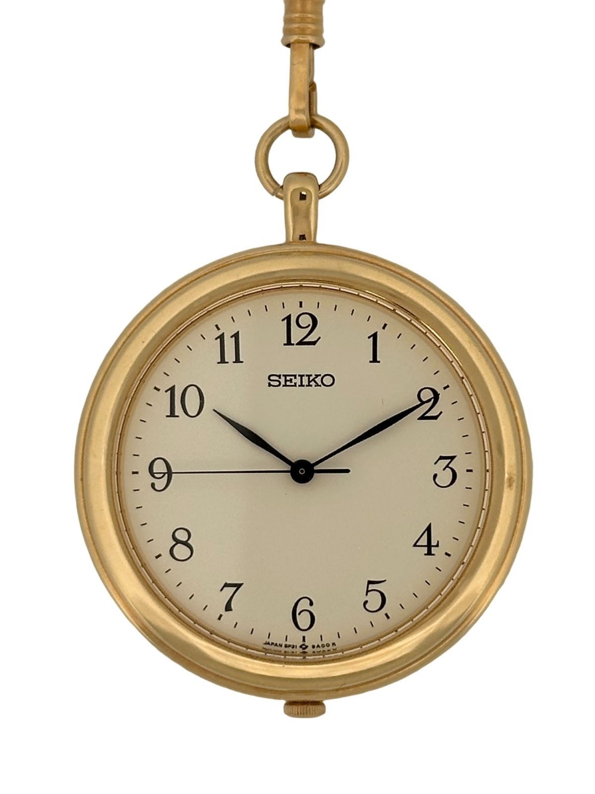 SEIKO Quartz 38.2mm Pocket Watch Unused Pre-owned Collectible Timepiece