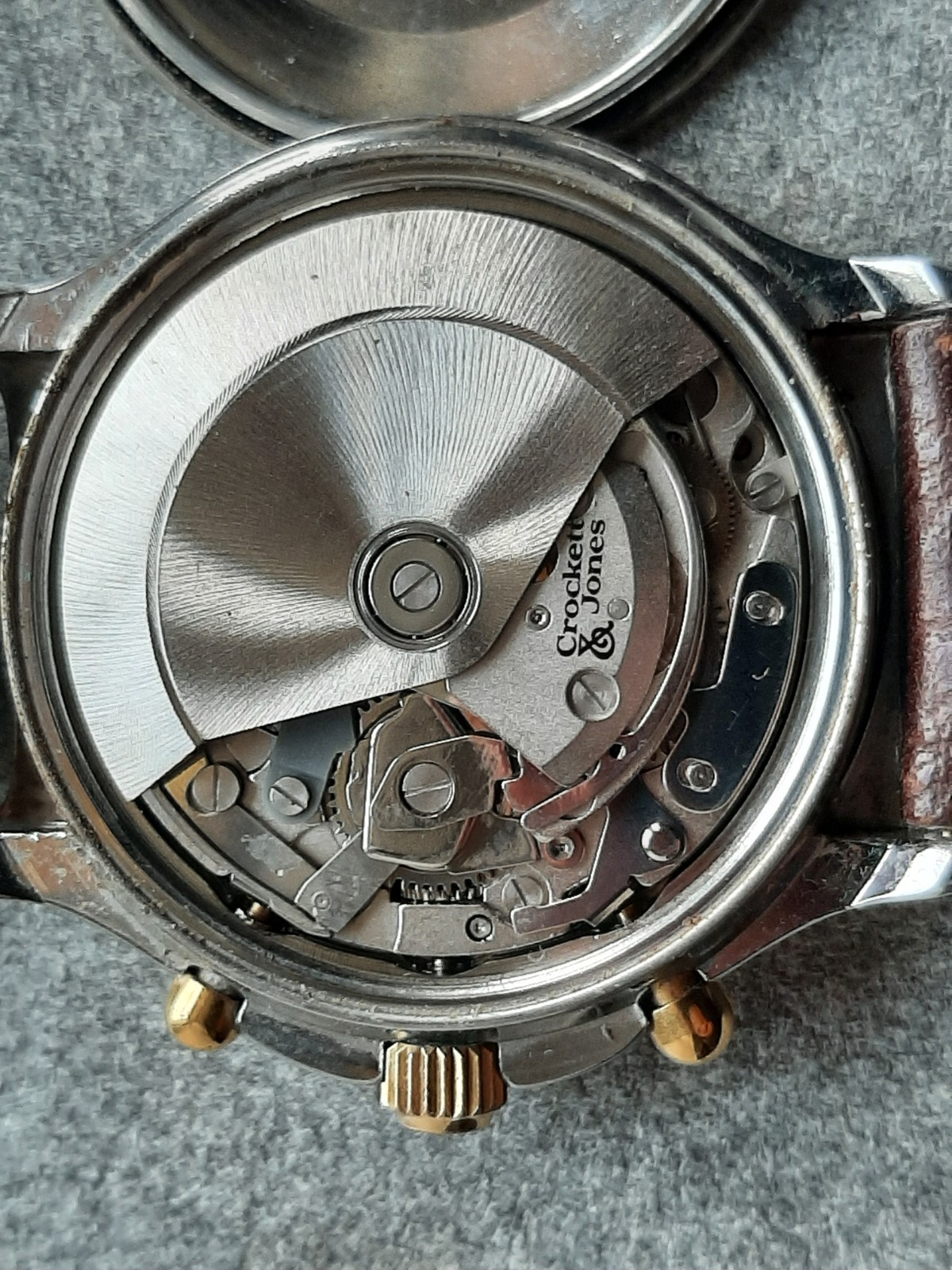 80s AUTOMATIC CHRONO. ETA -VALJOUX 7750. 3 Atm. SCREW CROWN. SAPPHIRE GLASS